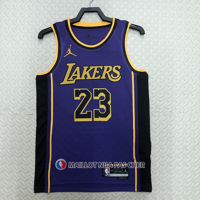 Maillot Los Angeles Lakers LeBron James NO 23 Statement 2022-23 Volet